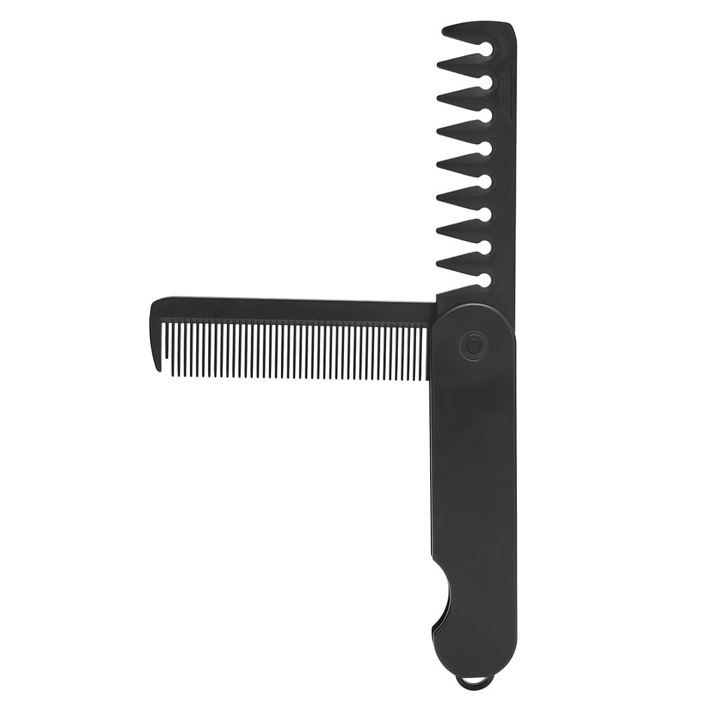Milisten Portable Folding Comb Black Wide Tooth Comb for Hair Styling ...