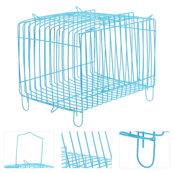Milisten Portable Sky-Blue Wire Cage for Parrots, Lightweight and Breathable