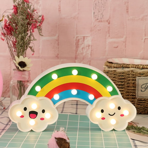 Milisten Rainbow Modeling Lamp Creative Night Light 30*15.5cm