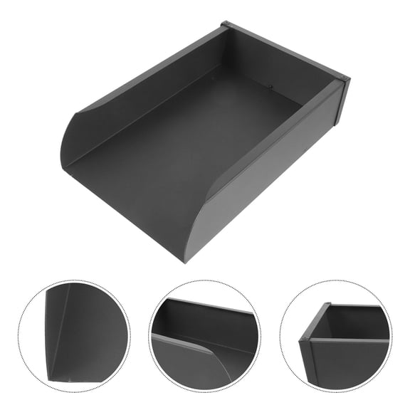 Milisten Dustpan Shaped Aluminum Gutter Downspout Dark Grey for Outdoor Ground Use