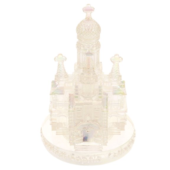 Milisten Realistic Transparent Plastic Cathedral Model Sculpture for Home Desktop Decorative Souvenir