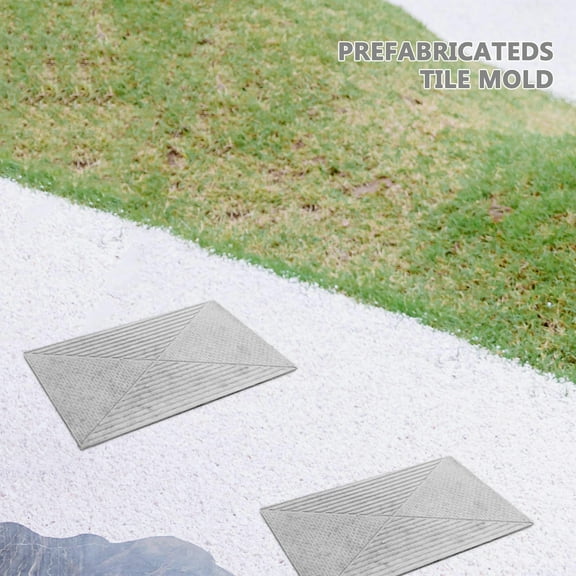 Milisten Brick Color Rectangle Paving Mould White PP 1Set