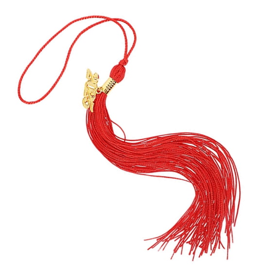 Milisten Red Graduate Tassel Pendant Made of Sturdy Zinc Alloy and Polyester for Graduation Season
