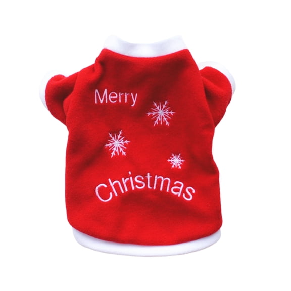 Milisten Red Snowflake Christmas Dog Clothes for Pet Use Stylish Coat Comfortable Winter Sweatshirt Size XS
