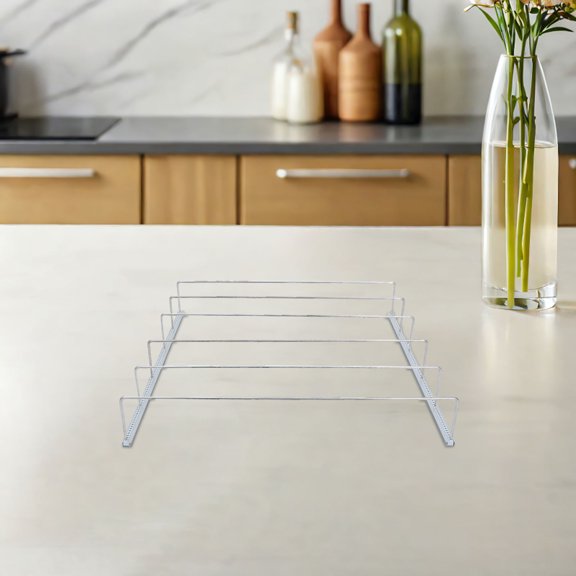 Milisten Refrigerator Beverage Organizer White Freezer Shelf Rack for Can and Bottle Arrangement