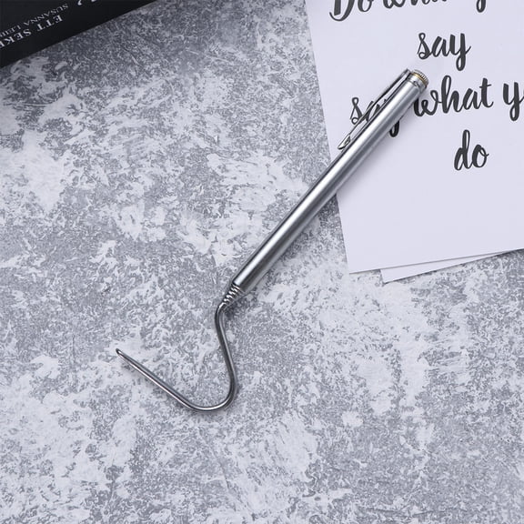 Milisten Reptile Catching Equipment Retractable Snake Hook 68cm 1Set Stainless Steel Silver For Wild Snakes