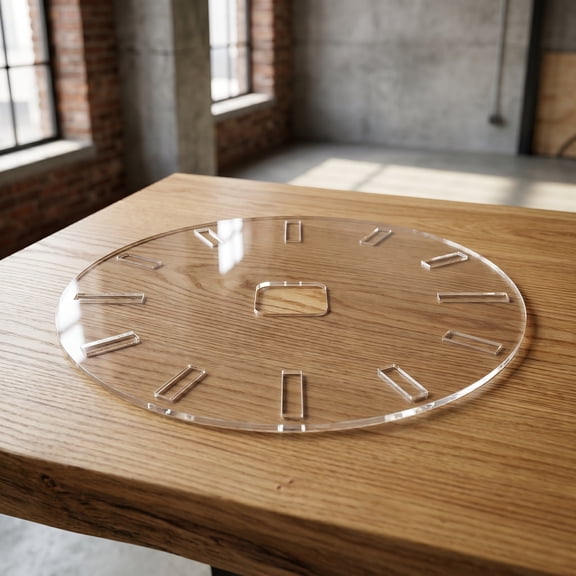 Milisten Clear Marking Acrylic Clock Stencil for DIY Precision Compatible with Woodworking