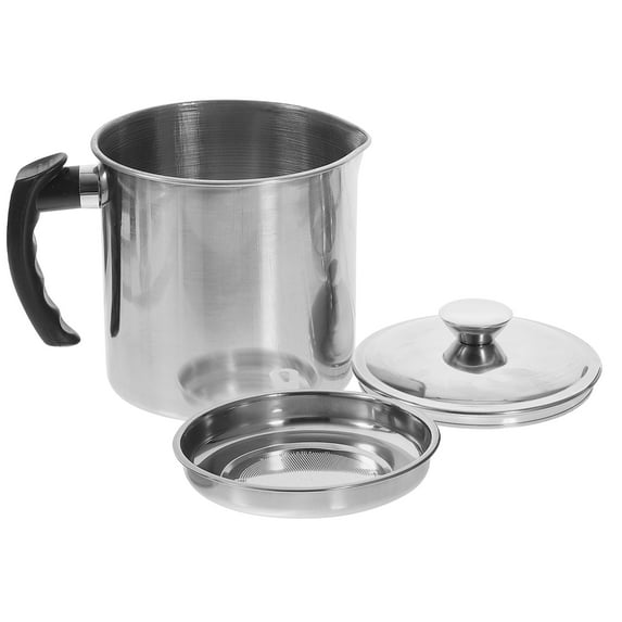 Milisten Round Silver Grease Separating Container 18x0.7Inch For Home Users