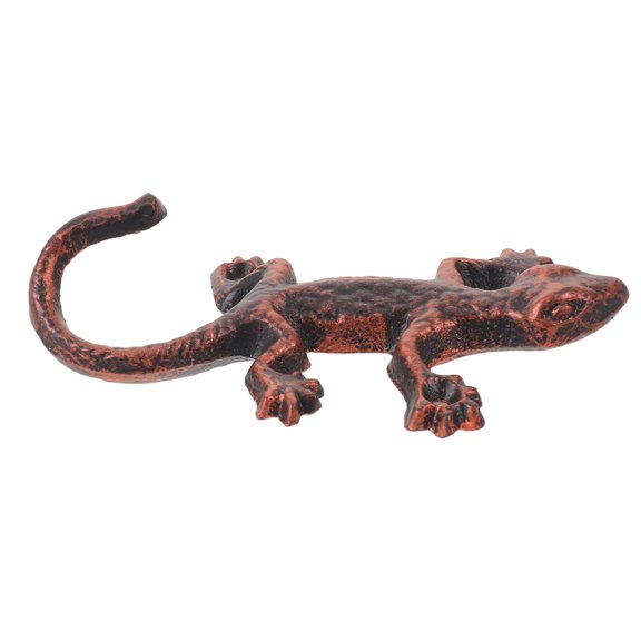 Milisten Rustic Brown Decorative Wall Hook Metal Gecko Coat Hook for Pool Towels and Backpacks