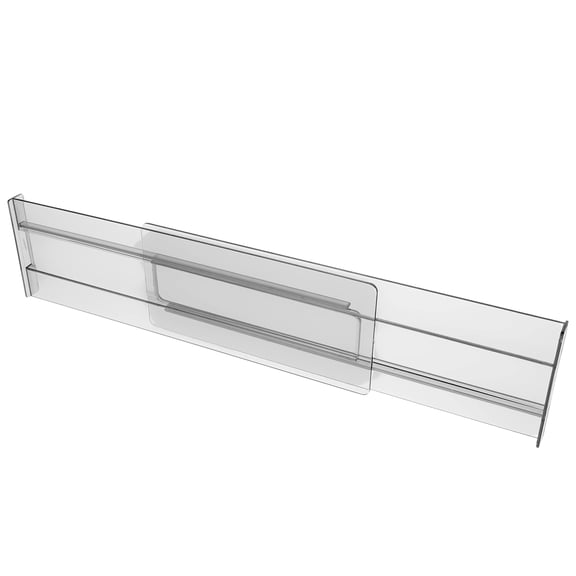 Milisten Drawer Dividers Transparent 1Pcs 11.02X3.15X0.59In