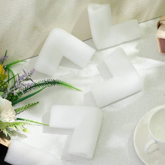 Milisten Shipping Box Edge Protector, White Epe, Sturdy Material, Cushioning, L-Design, 24Pcs