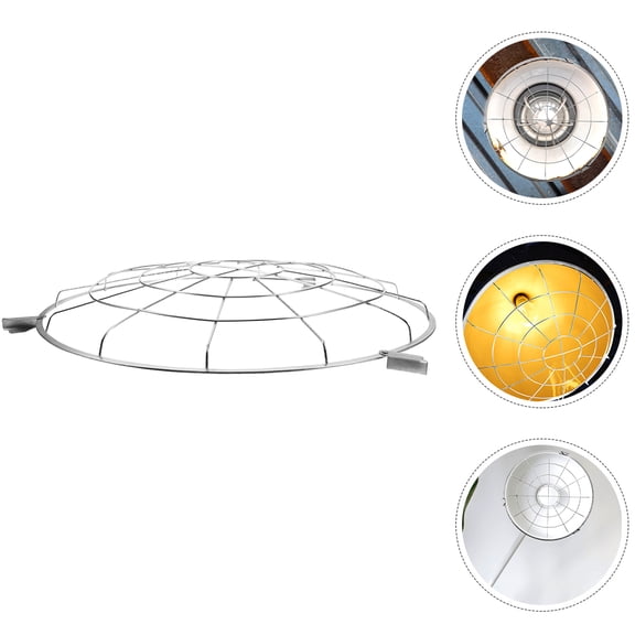 Milisten Iron Wire Lampshade Guard Metal Cage Light Bulb Protector for Ceiling Fixtures