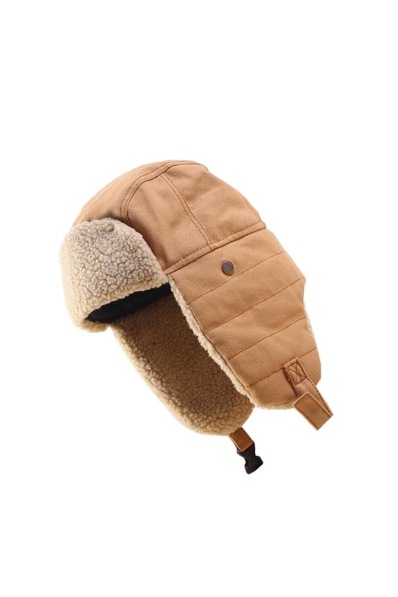 Winter Warm Cap Khaki Windproof Hat for Hiking Camping Outdoor Activities and Cold Weather