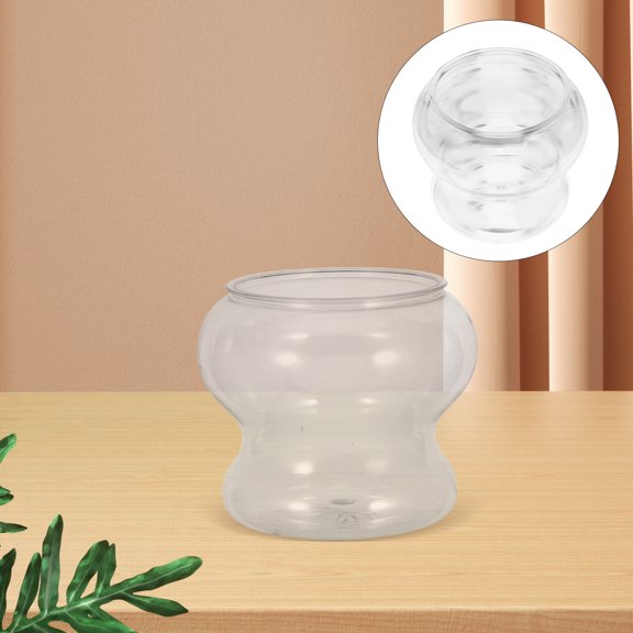 Milisten Creative Micro Landscape Plastic Fish Tank for Desktop and Living Room Decoration