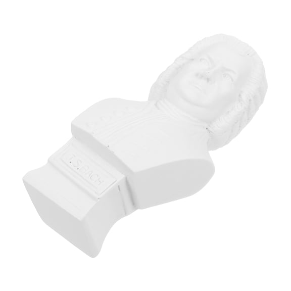 Milisten Small Resin Musician Bust Sculpture White for Tabletop and Display Decoration