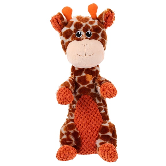 Milisten Pet Sound Toy Giraffe Squeaker Dog Toy For Boredom Orange Plush 1Pack