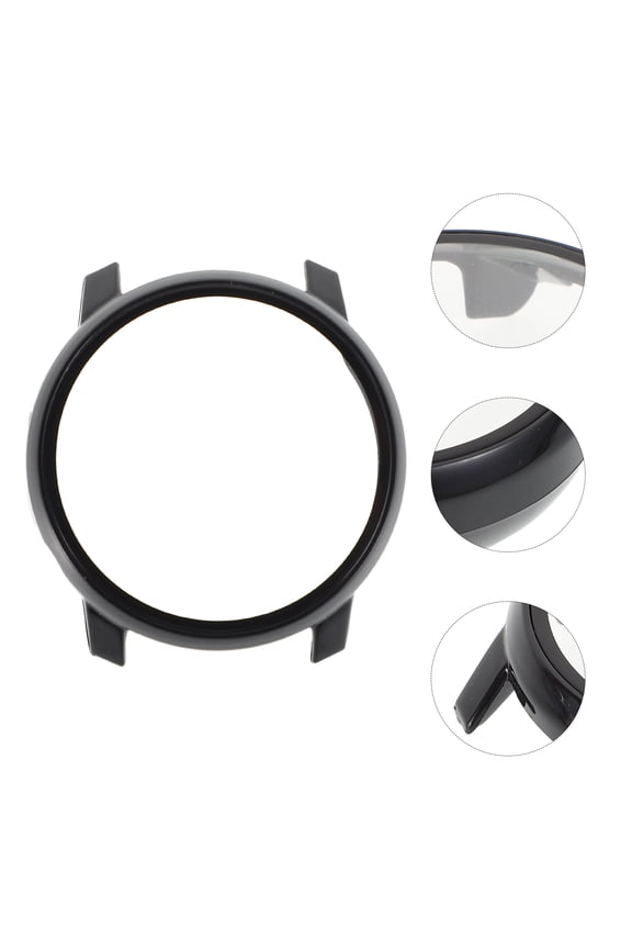 Smartwatch Case Protective Cover Black Waterproof Durable Screen Protector