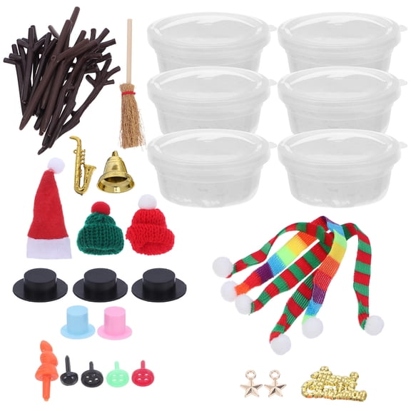 Milisten Snowman Craft Kit for Kids and Adults, Creative Family Activities with Polymer Clay, Holiday Arts and Crafts Set