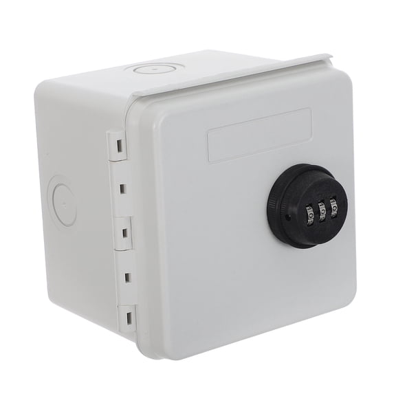 Milisten Socket Protector Box White ABS Waterproof for Outdoor Use with Combination Lock Safety