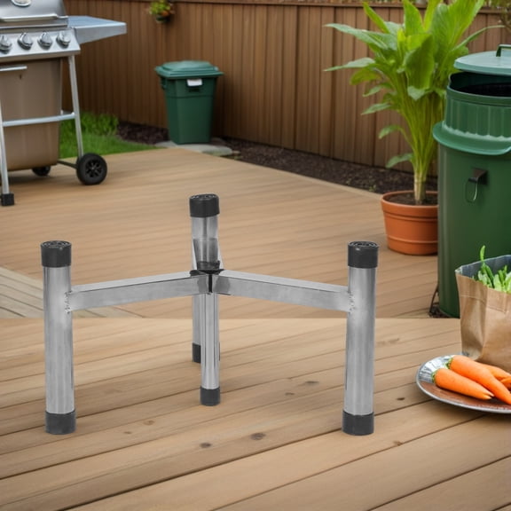 Milisten Outdoor Fire Pit Support Stand with Stainless Steel Frame for Campfire Cooking and Backyard Use