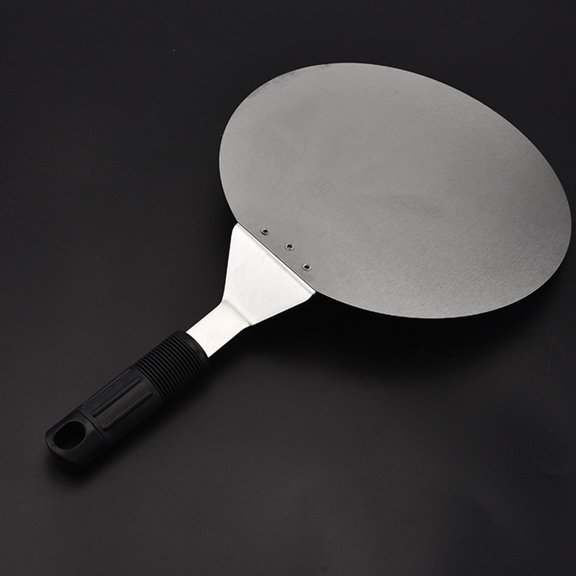 Milisten Stainless Steel Cake Transfer Spatula Bench Scraper Kitchen with Black Plastic Easy Loading and Unloading 1Set