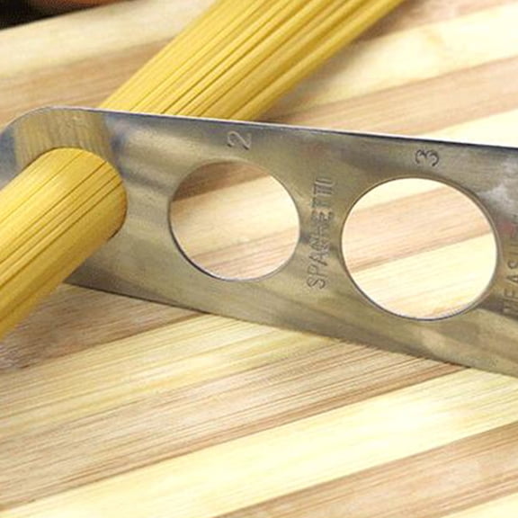 Milisten 2Pcs Rust Resistant Stainless Steel Spaghetti Measurer with Four Portion Size Holes