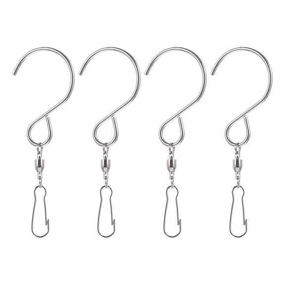 Milisten 4Pcs Heavy Duty Stainless Steel Bird Feeder Hooks with Rotating Swivel for Outdoor Use