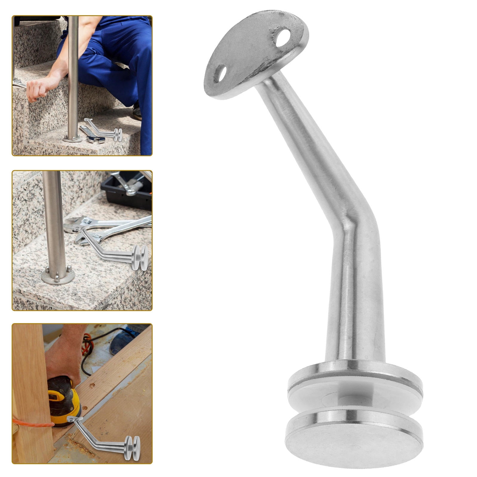 Straicease Thread Bracket Milisten 135 Degree Handrail Bracket, Metal Support for Staircase, Wall ...
