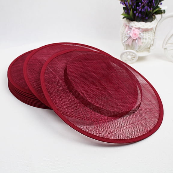 Milisten Straw Hat Sinamay Base Cocktail Hat Fascinator 1Pcs for Women