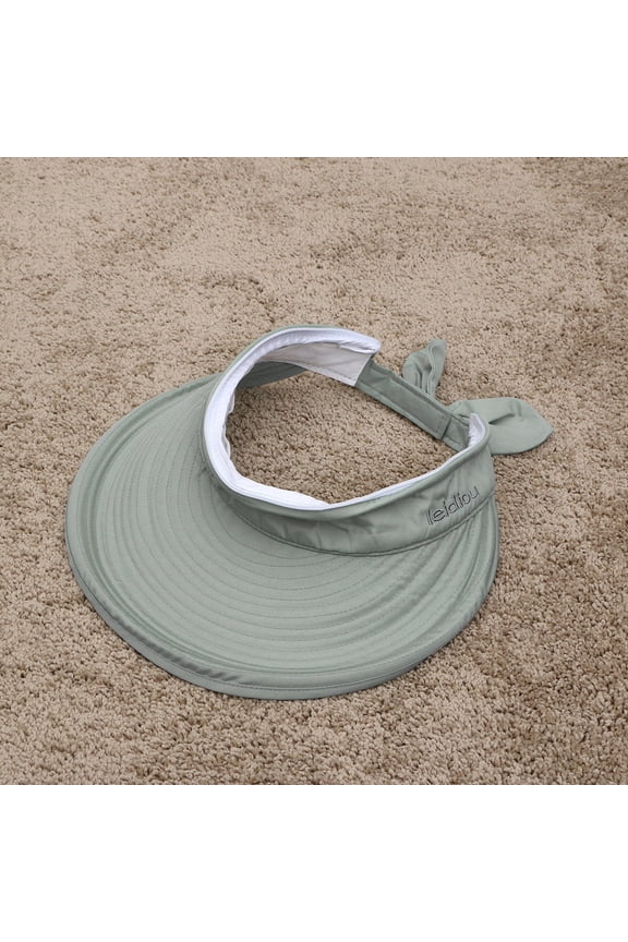 Adjustable Sun Visor Hat 1 Piece with Hook and Loop Closure, Grey UV Protection for Summer