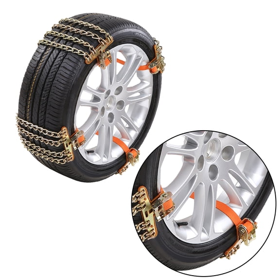 Milisten Suv Wheel Chain with Automatic Tightener Wear Resistant Pad and Low Temperature Resistance Multicolor
