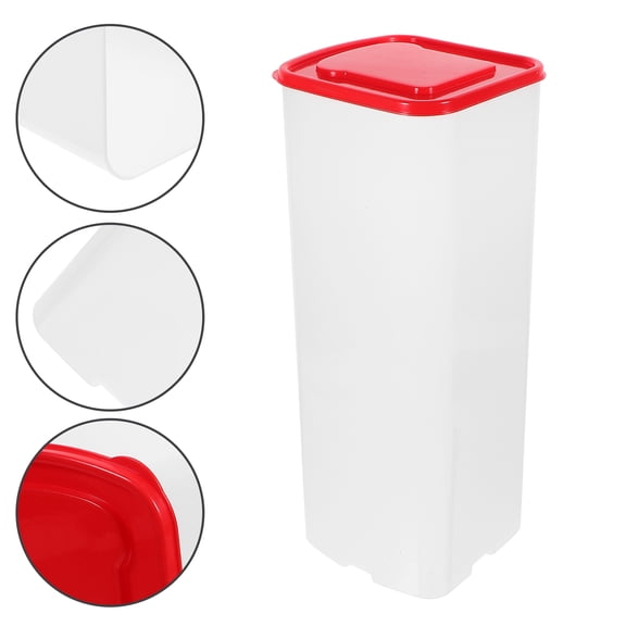 Milisten Red Sweet Bread Holder Made of PP Plastic for Kitchen Freshness Preservation 1 Piece