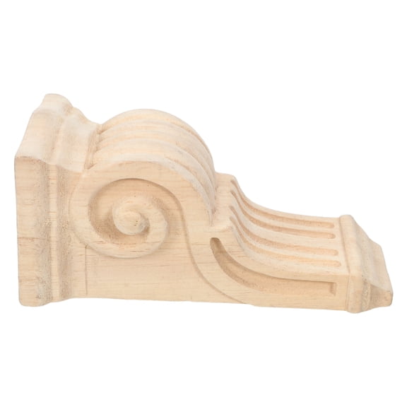 Milisten Traditional Wood Corbels for Home Use with Carved Details and Easy Installation in Khaki