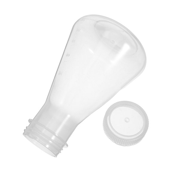 Milisten Transparent Plastic Erlenmeyer Flask with Lid and Clear Scale for Laboratory Science Experiments