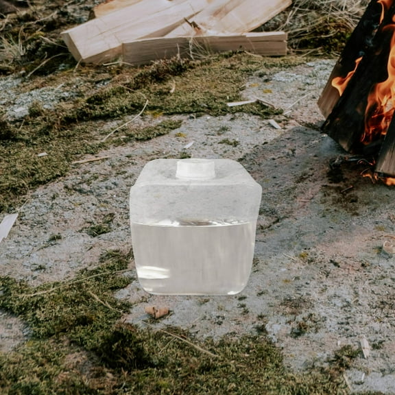 Milisten Portable Collapsible Water Container with Lid for Outdoor Use Large Capacity 7.5 Gallons Transparent Plastic