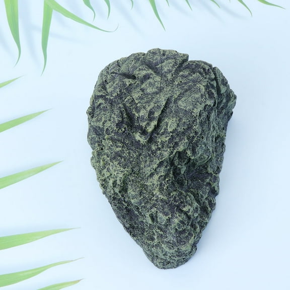 Milisten Turtle Basking Rocks Resin Cave Aquarium Decoration Grey Reptile Habitat Hideaway Accessory