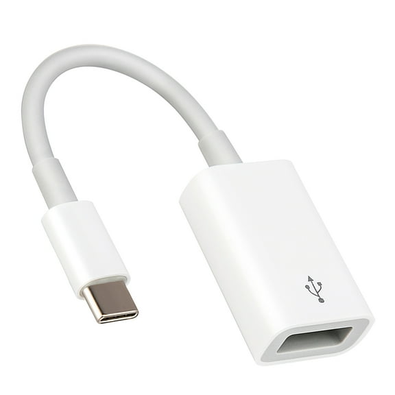 Milisten USB-C Adapter Cable, White, Otg, No Driver Needed, Durable Pc Material