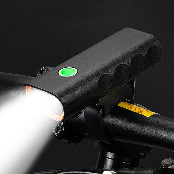 Milisten Durable Black Bike Headlight with USB Charging and Adjustable Front Lamp