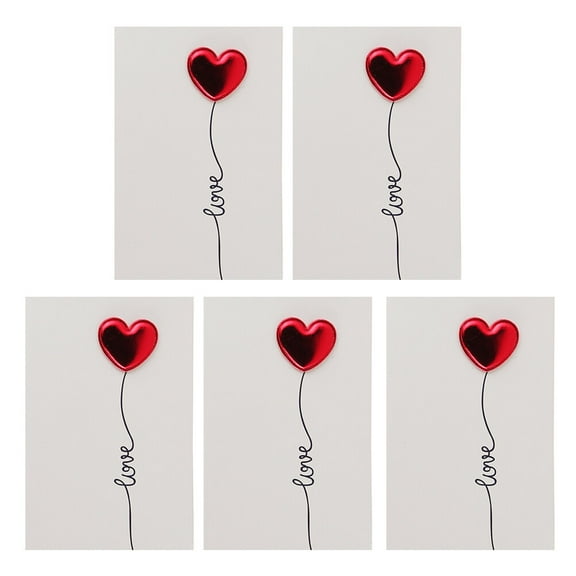 Milisten Unique Valentine's Day Greeting Card 5Pcs 15X0.39In Assorted Color