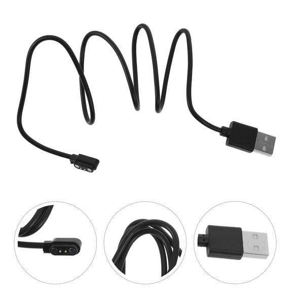 Milisten Usb Magnetic Cable For Smartwatch 2pcs Charging Cable Fast Charge Versatile Compatibility