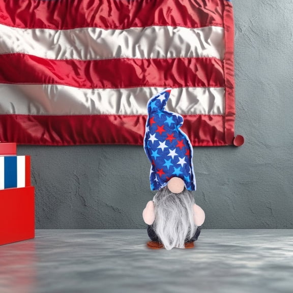 Milisten Faceless Grey Gnome Figurines for Fourth of July Office and Home Decor