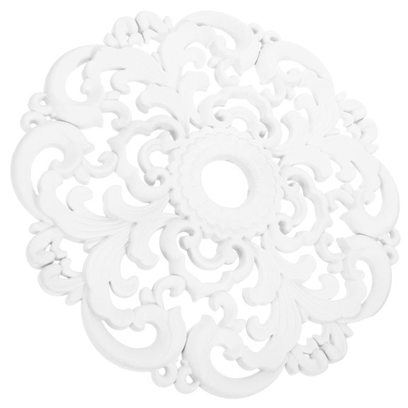 Milisten Versatile White Ceiling Medallion with Carved Detail for Home Ceiling Decorative Enhancement