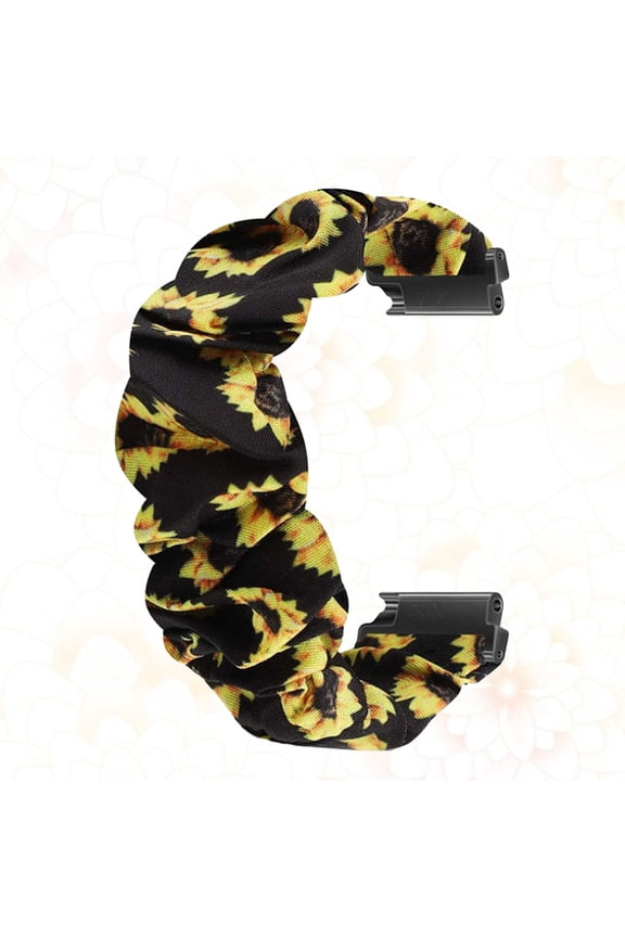 Watch Band Black Cloth Stylish Pattern Soft Comfortable for Casual and Formal Attire