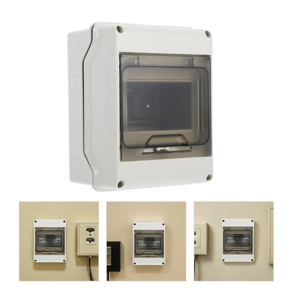 Milisten White Outdoor Distribution Box Plastic Electrical Enclosure Weatherproof with Compact Space Saving Build