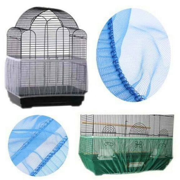 Milisten White Mesh Bird Cage Cover for Pet Use Airy Fabric Easy Clean