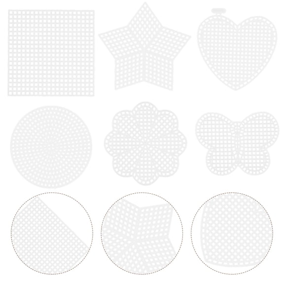 Milisten 6Pcs Plastic Mesh Sheets for Handmade Sewing Projects with Stable Shape and Clear Precise Grid in White
