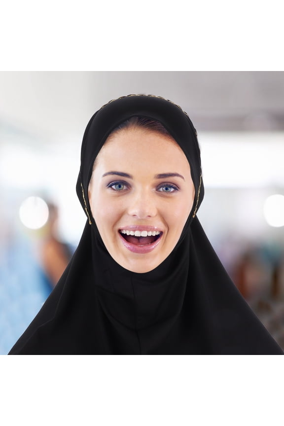 Hijab Head Scarf Women Under Cap for Women Hijab Black 1Pack