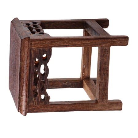 Milisten Wooden Plant Stool for Indoor Plants Brown Natural Wood Daily Use 7 Inch