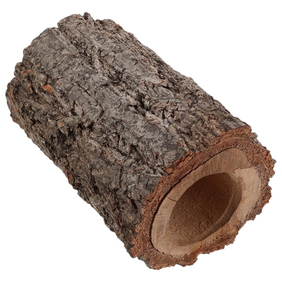 Milisten Brown Reptile Hideout Natural Wood Gecko Tortoise Habitat Shelter