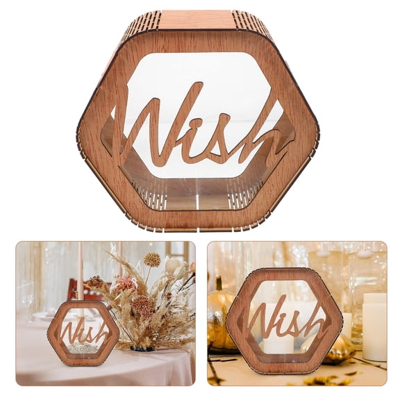 Milisten Handcrafted Wooden Keepsake Box for Wedding Wishes, Messages, Blessings and Special Memories